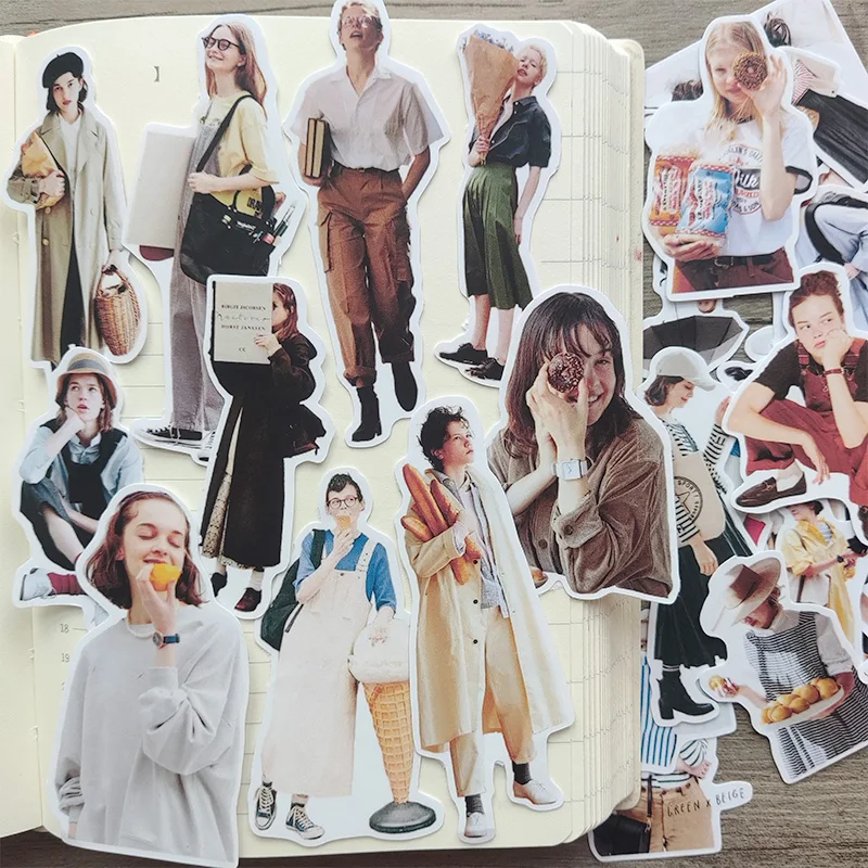 Japanese Magazine Style Street Shooting Sticker DIY Scrapbooking Journal Base Collage Phone Diary Album Happy Planner Decoration