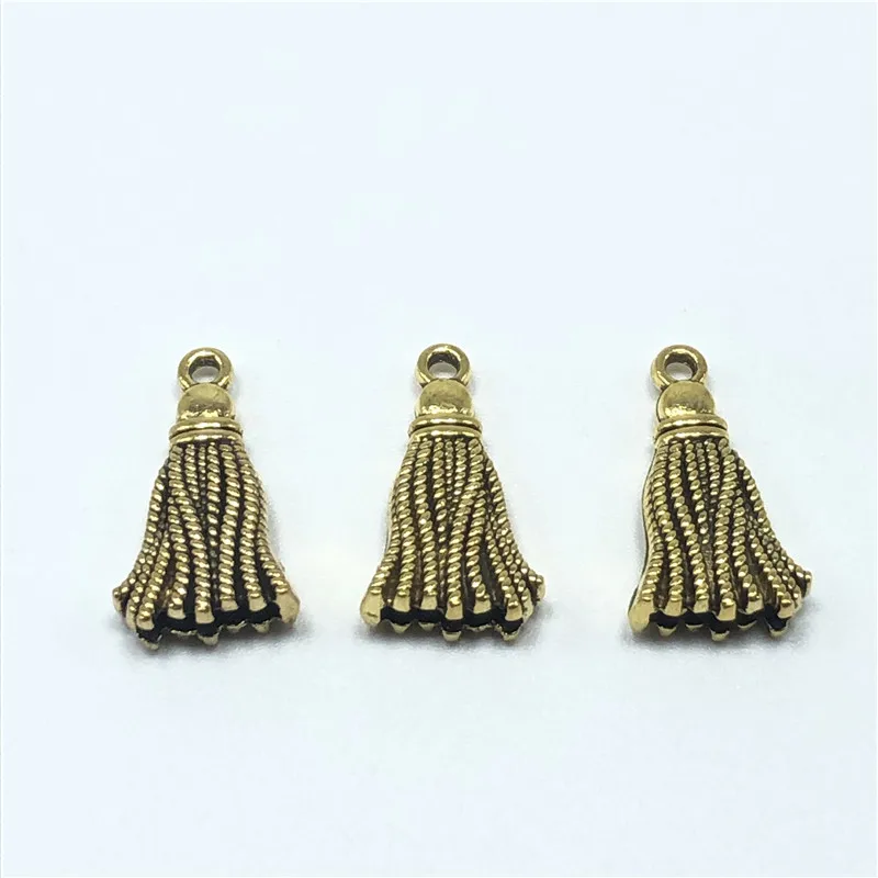 10pcs Charm Tassel Metal Pendant for Fashion Jewelry Making DIY Handmade Bracelet Necklace Earring Accessories