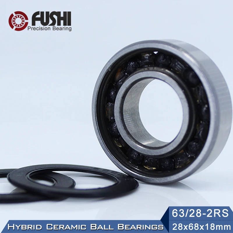 63/28 Hybrid Ceramic Bearing 28*68*18 mm 1PC Race Bike Front Rear Wheel 63 28 2RS LUU Hybrids Si3N4 Ball Bearings 63/28RS