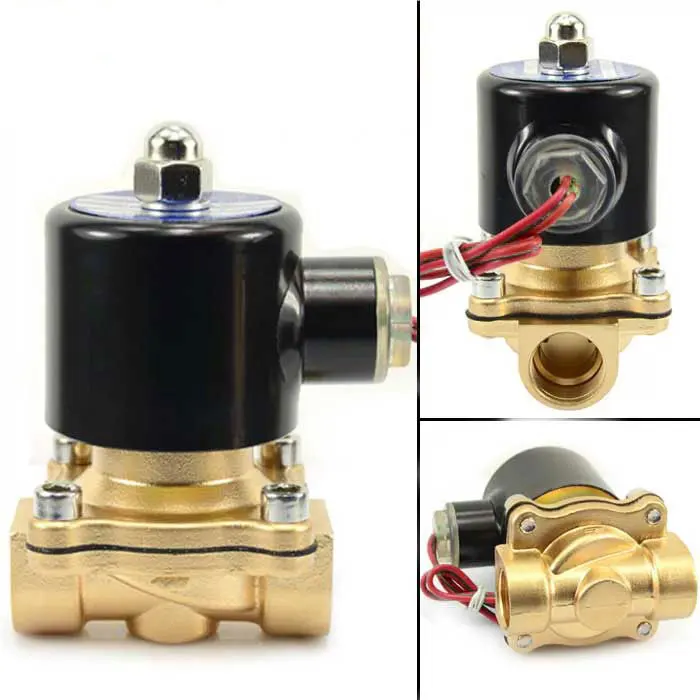 Normally closed  brass Electric Solenoid Valve DN8 DN10 DN15 DN20 DN25 N/C Pneumatic Valve for Water Oil Air 12V/24V/220V/110V