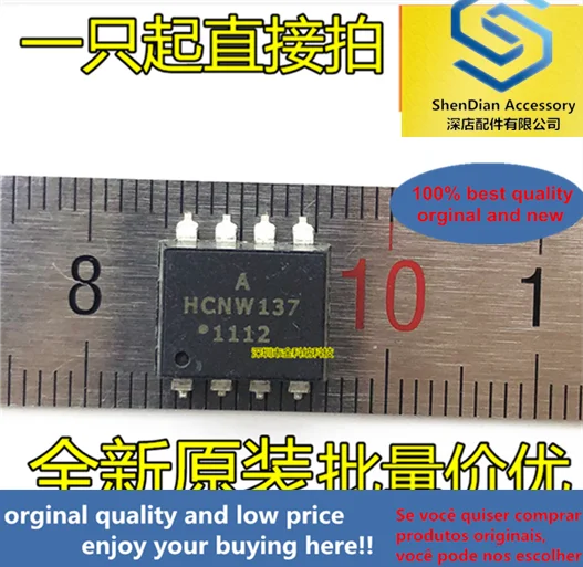 

10pcs only orginal new HCNW137 optocoupler isolator-logic output SMD SOP8 spot can shoot straight