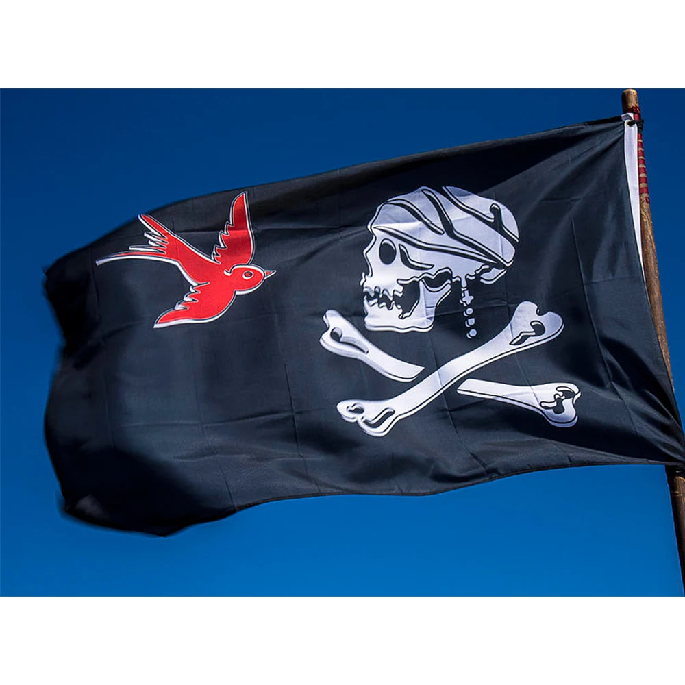 Jack Sparrow Pirate Flag 3x5FT banner 100D 150X90CM Polyester brass grommets custom flag