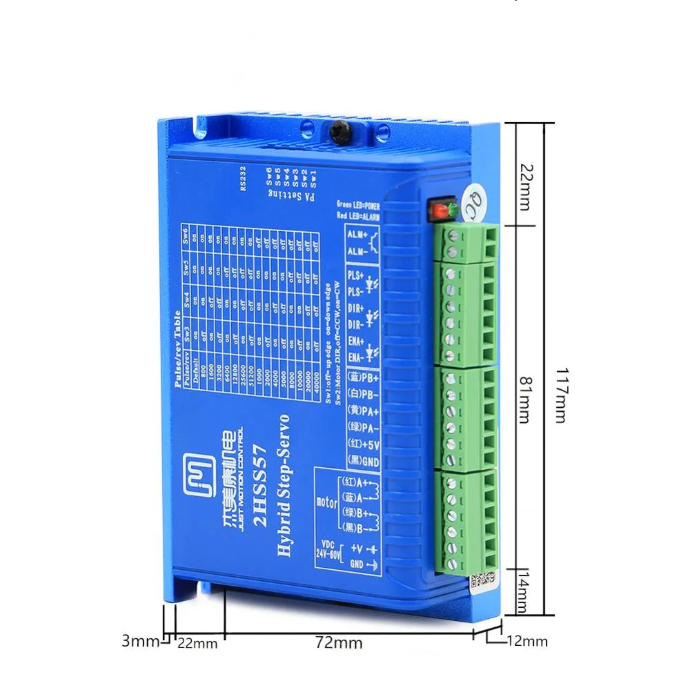 Nema23 57J1880EC-1000 Vòng Kín Động Cơ Bước + 2HSS57 Kỹ Thuật Số Ổ 2.0N. M.