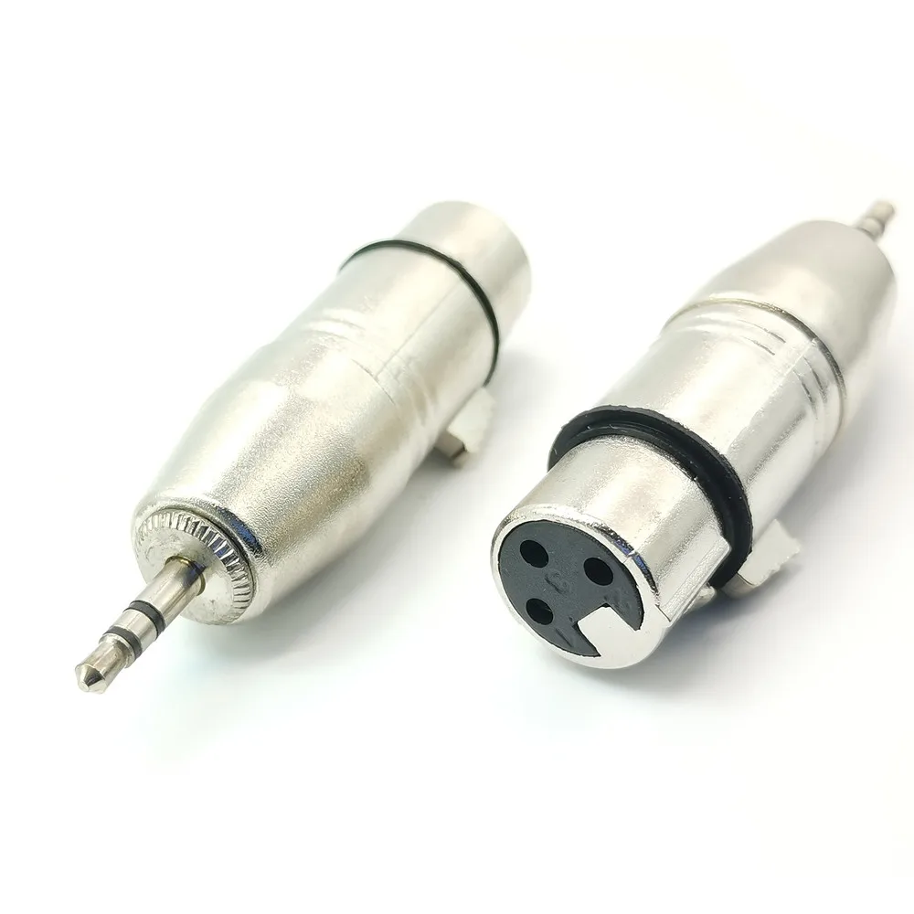 3.5mm Male To Female XLR Microphone Capacitance Bus Adapter 3.5 SP for Sound Card Amplifier