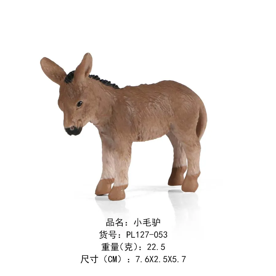 Nuova Simulazione Asino Modelli Equus kiang Nero Donkey Animal Action Figure Giocattoli Figurine Per I Bambini giocattoli Educativi