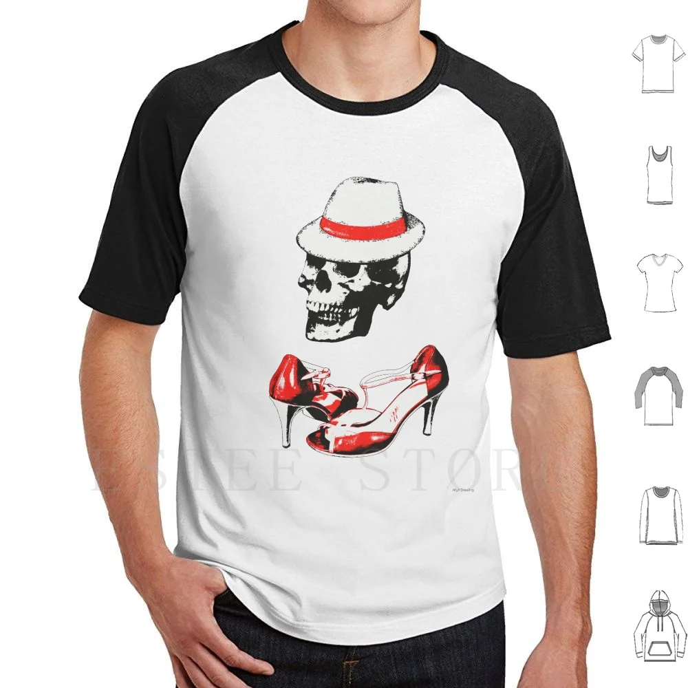 Tango Pirates T Shirt Cotton Men DIY Print Tango Pirate Pirates Jolly Roger Shoes Skull Fedora Dance Dancing