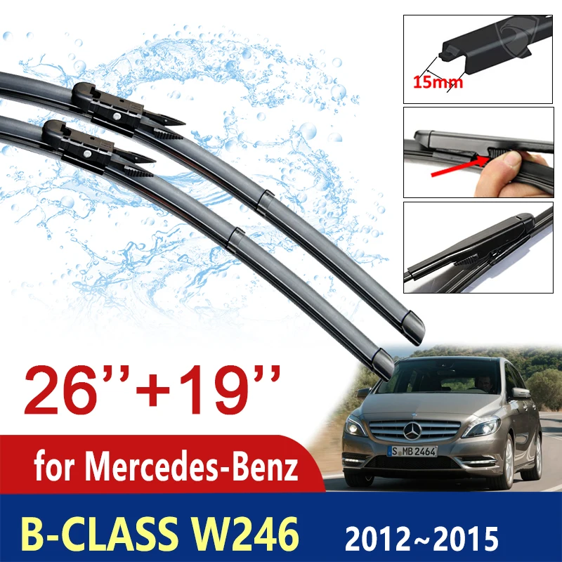 

Car Wiper Blades Windshield for Mercedes Benz B Class B-Class W246 2012~2015 Front Windscreen Wipers Car Accessories 2013 2014