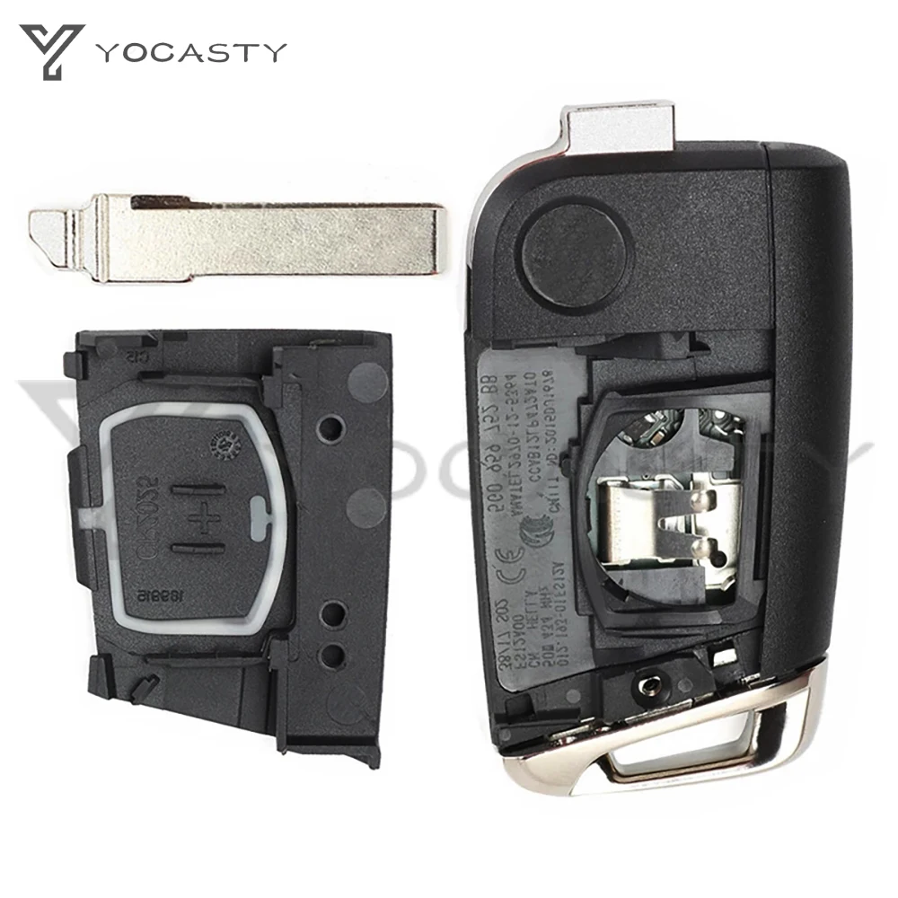 YOCASTY Remote Car Key 433MHz Megamos MQB Chip for VW Golf Mk7 Polo Tiguan Skoda Octavia Leon 2012-20175G6959752AB BB 6V0959752D