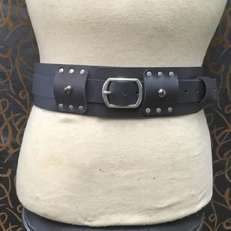 Medieval Larp Waist Belt Viking Costume Accessory Waistband Middle Ages Knight Armor Buckle Straps Steampunk Props For Men Women