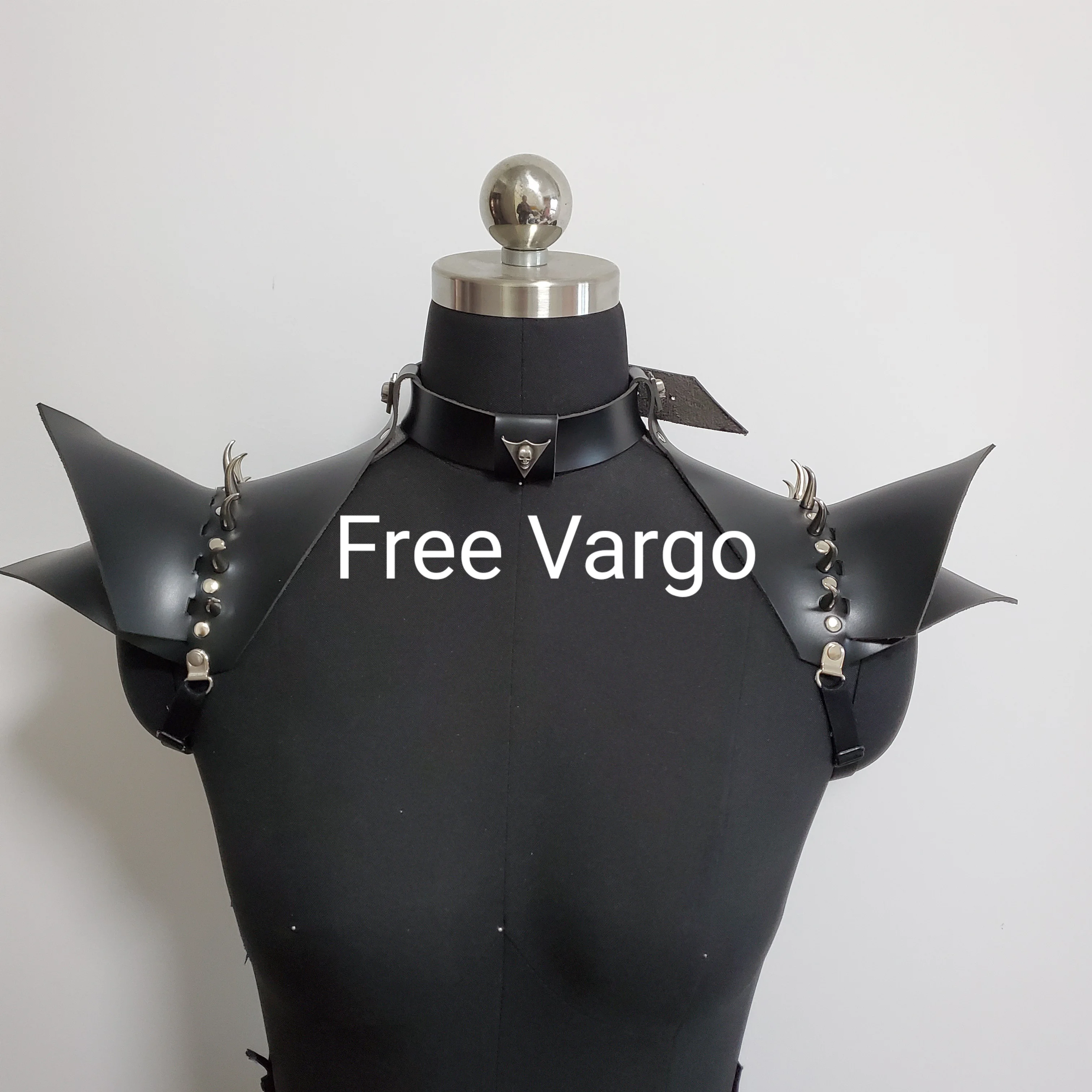 

Burning Man Shoulder Harness Leather Rivet Shoulders Neck Armor Shoulder Straps Festival Harness Shoulder Pads Cage Rave Costume