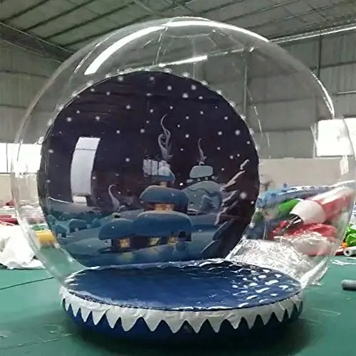 Aangepaste Achtergrond Opblaasbare Sneeuwbol Voor Kersttuin Clear Bubble Globe Fotocabine Voor Mensen In Te Voeren Foto