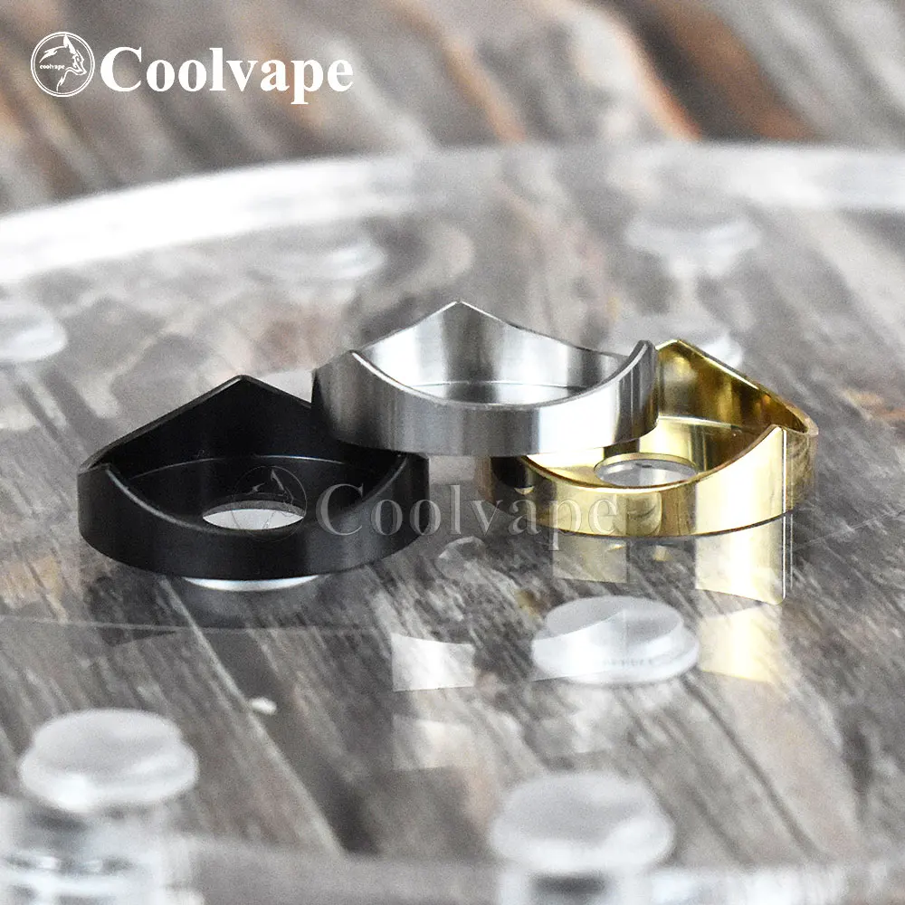 WOLF-Aço Inoxidável Anel Vape Acessórios, Hellfire Maverick, Rda Beleza, Hellfire, 24mm, Diâmetro Interno de 22mm