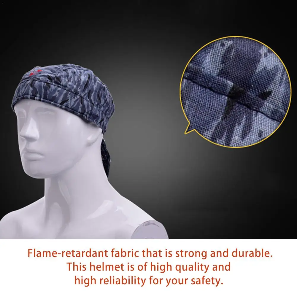 Washable Flame Anti Fire Head Protective Welding Hat Bandana Type Labor Insurance Welder Hat Work Cap Welding Equipment Tools