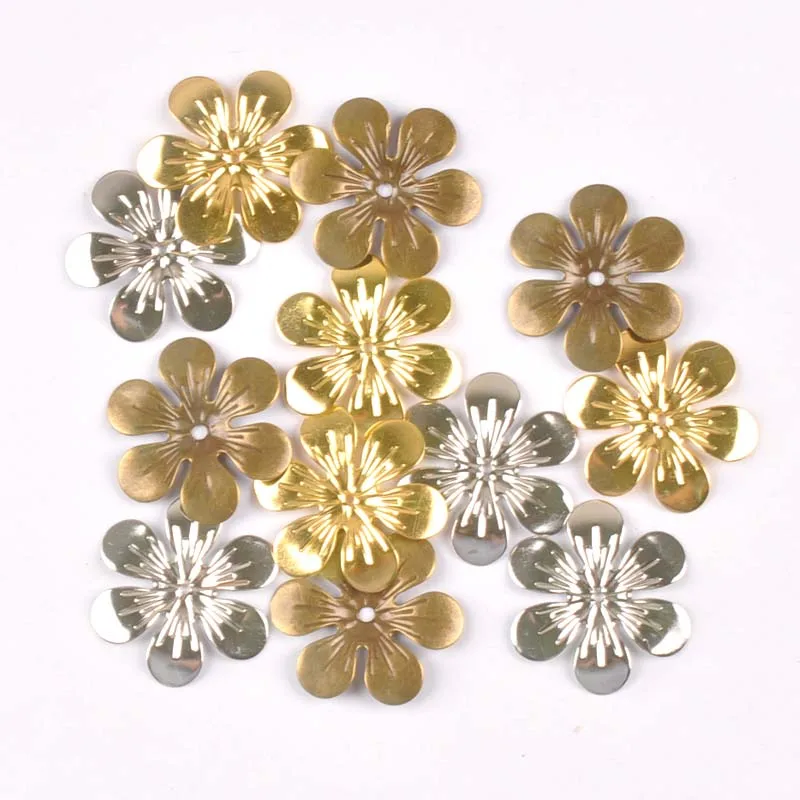 10 Style 20pcs Vintage 3 Colors Flowers Blank Setting Filigree Wraps Connectors Charm Findings For Jewelry Making YKL0762