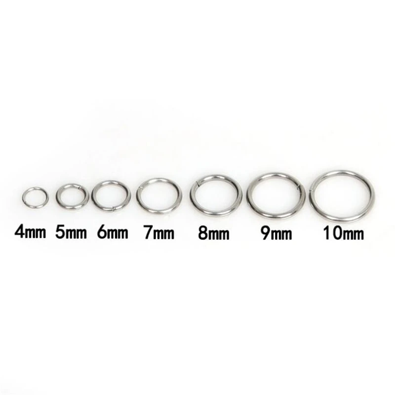 200/50pcs 4/5/6/7/8/9/10MM Stainless Steel Jump Rings & Split Ring For Jewelry Making DIY Jewelry Findings Jewelry Accessories