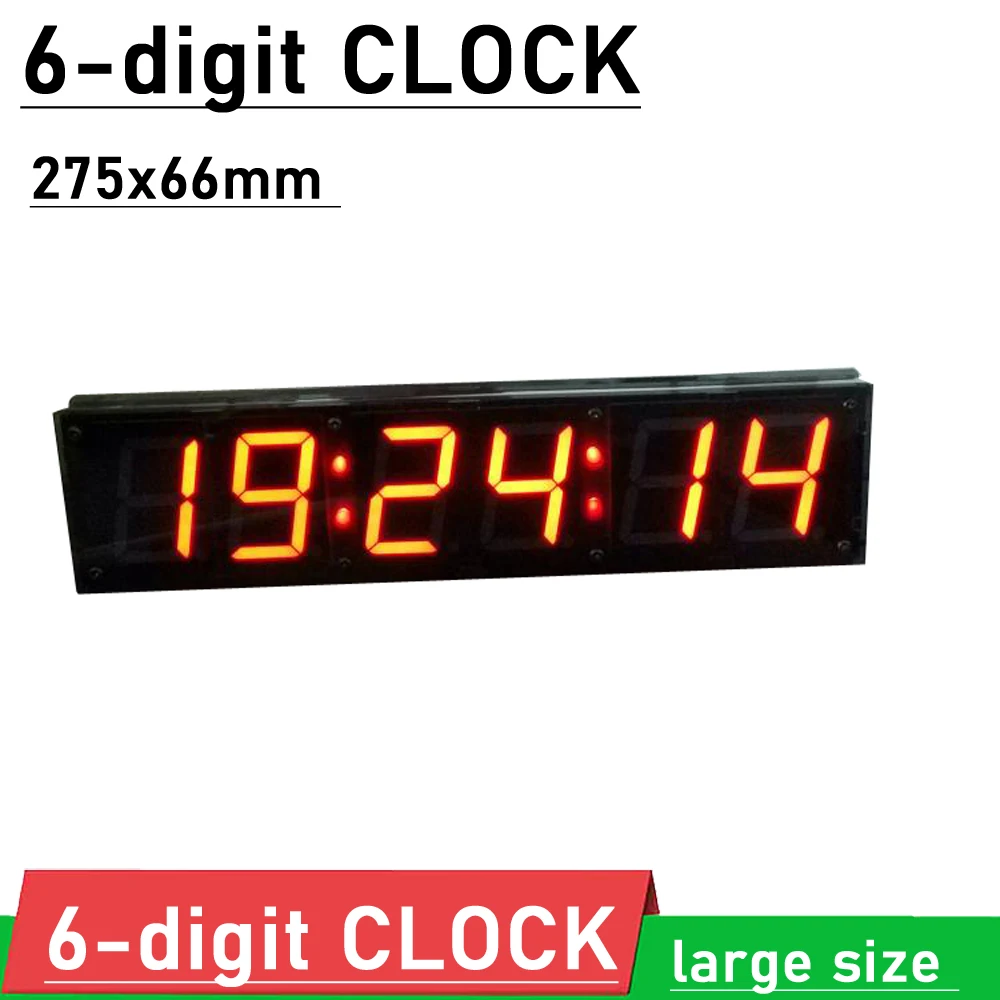 

6-digit digital tube clock multi-function LED display electronic clock Thermometer alarm clock Micro USB 5V POWER Creative clock