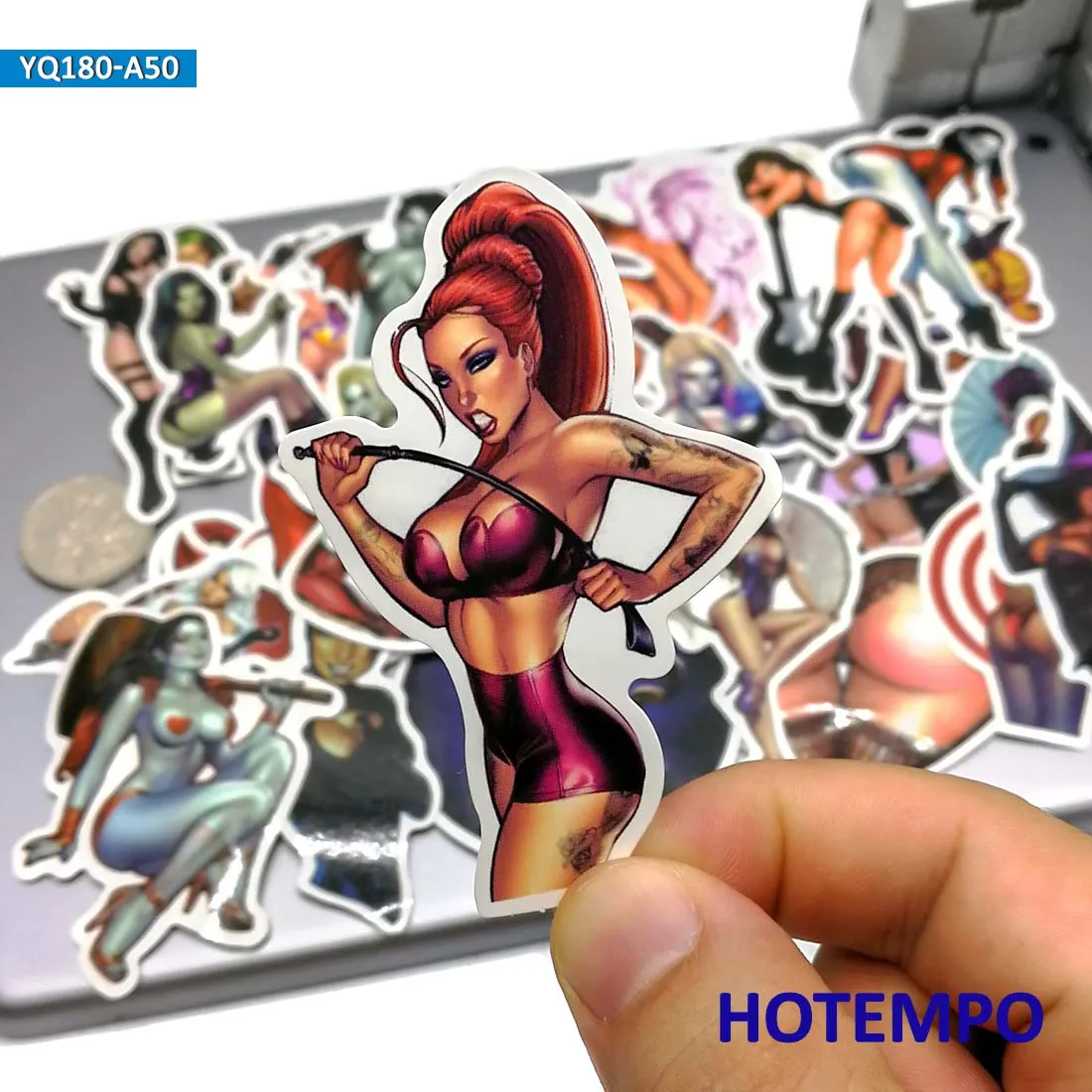 50pcs Angel Sexy Women Anger Devil Lady Beauty Girls Stickers for Mobile Phone Laptop Luggage Guitar Skateboard Bike Stickers