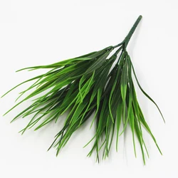 Artificial Plastic 7-branch Grass Plant Green Grass Imitation False Plant Home Decoration Gardening Grass Outdoor Decoration