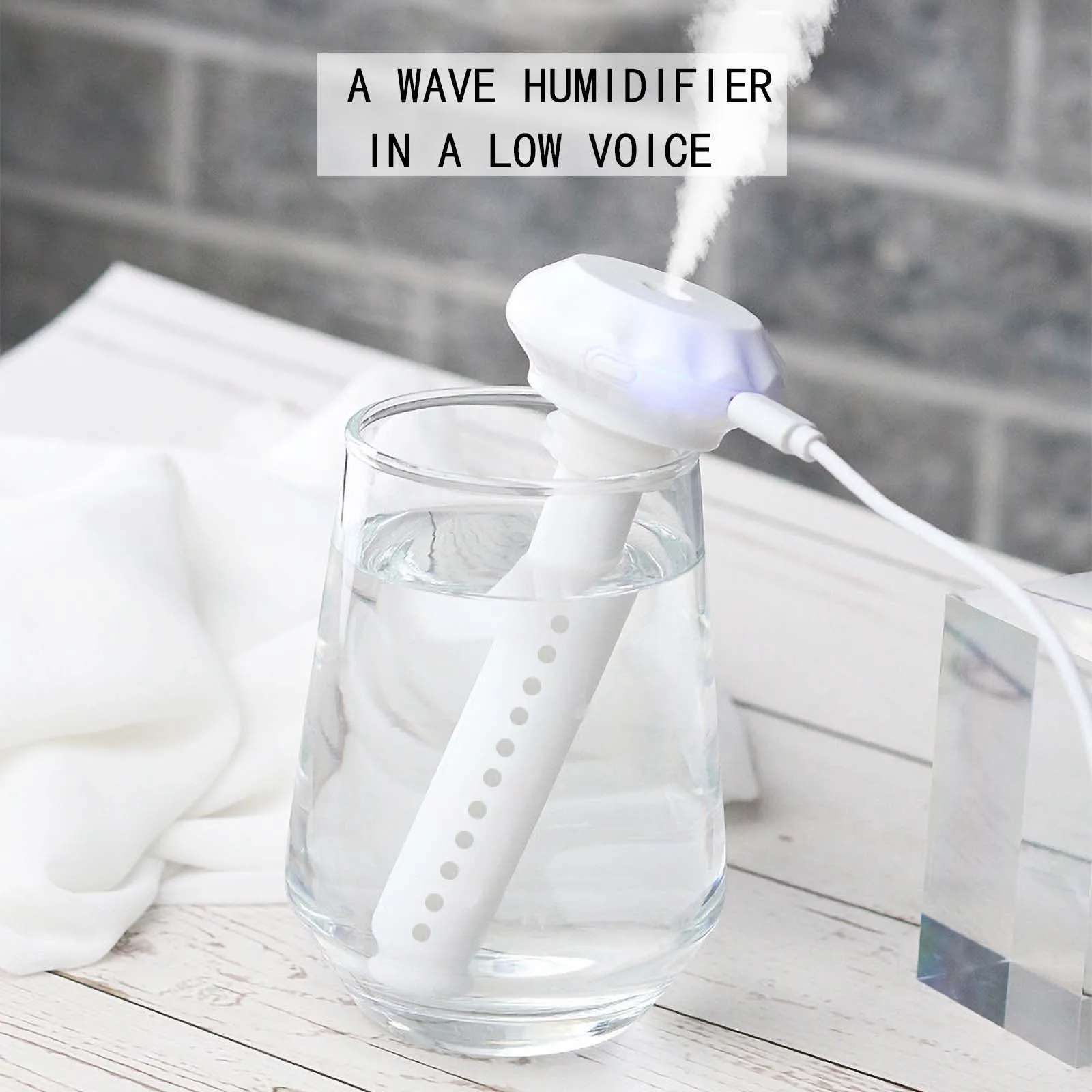 X7 Portable USB Air Humidifier Aromatic Diamond Diffuser Bottle Home Office Mist Maker Detachable Humidification