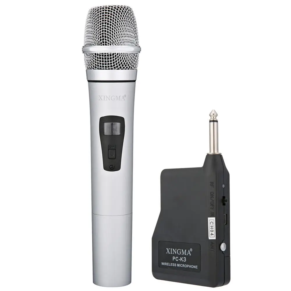 Wireless Microphone VHF Handheld Wireless Dynamice Aluminum Alloy Microphone For Karaoke Computer PC Singing KTV With Receiver