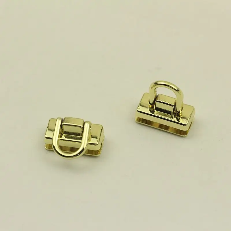 5pcs Square Metal Buckles K Gold Handbag Tassel Cap Clasp Bag Straps Chain Buckle Hook Connector Hanger Hardware Accessories