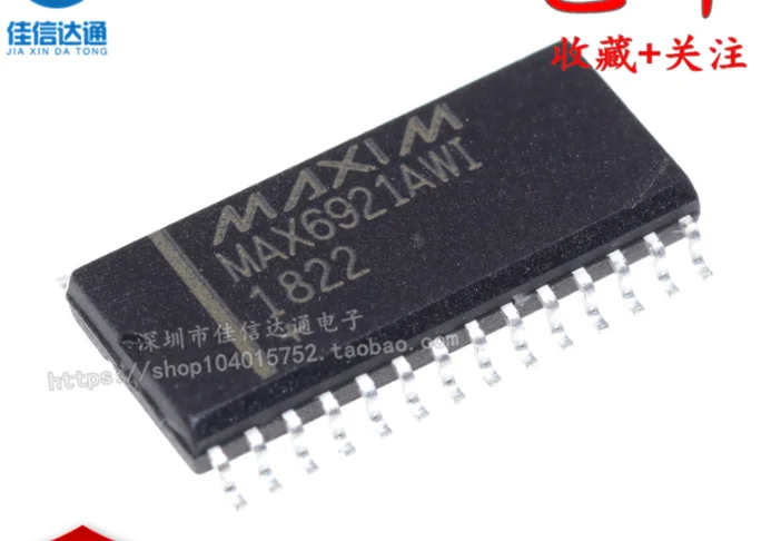 Mxy MAX6921AWI MAX6921 SOP28 1PCS 20-Output, 76V, Serial-Interfaced VFD Tube Drivers