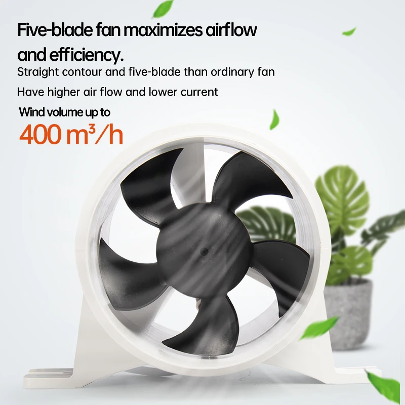 12V/24V 40A  ABS Quiet Air Blower Water Resistant High Air Flow In-Line Blower Marine Bilge Boat Blower Motor Plastic