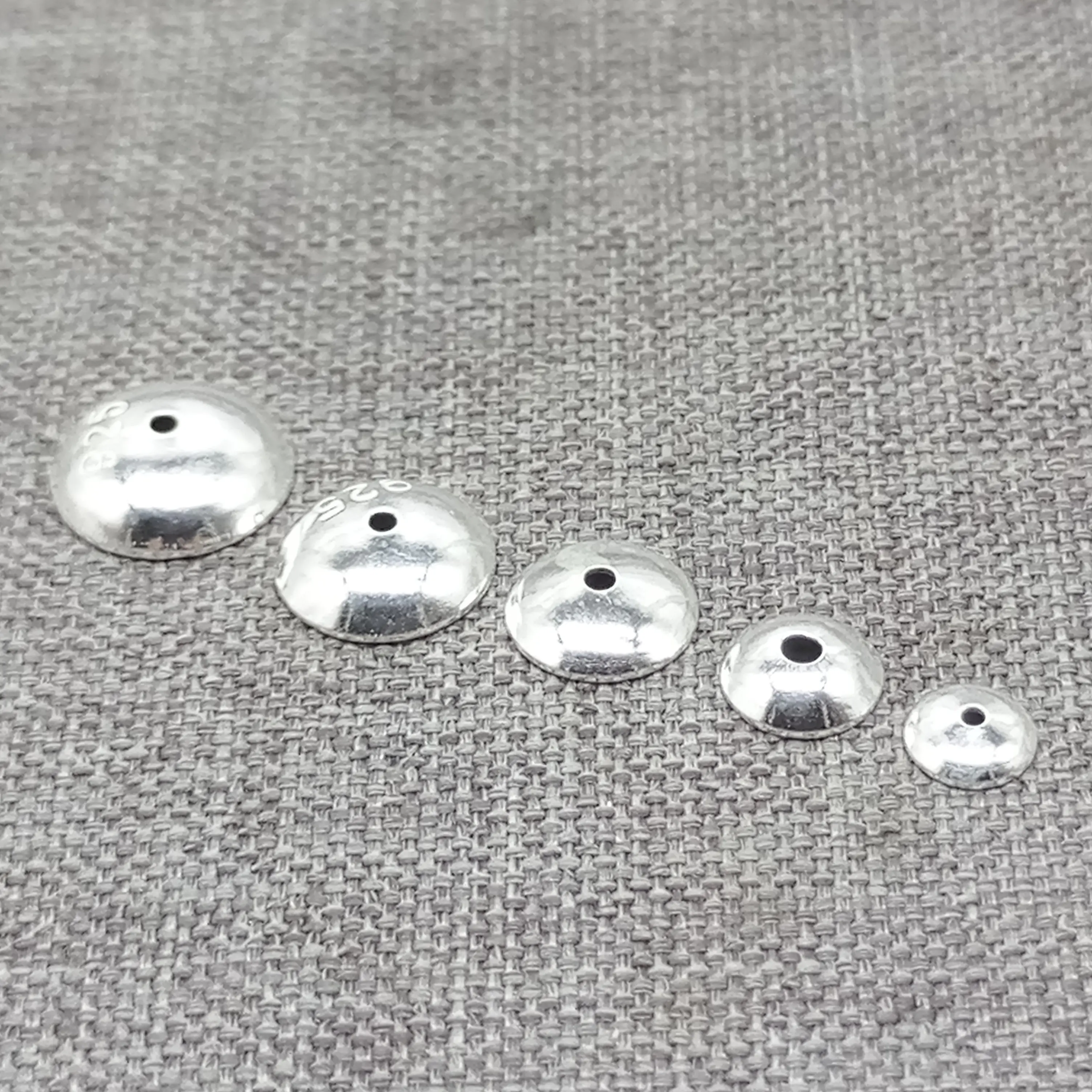 Koraliki dystansowe ze srebra próby 925, błyszczące, gładkie, rozmiary 3mm 4mm 5mm 6mm do bransoletek.