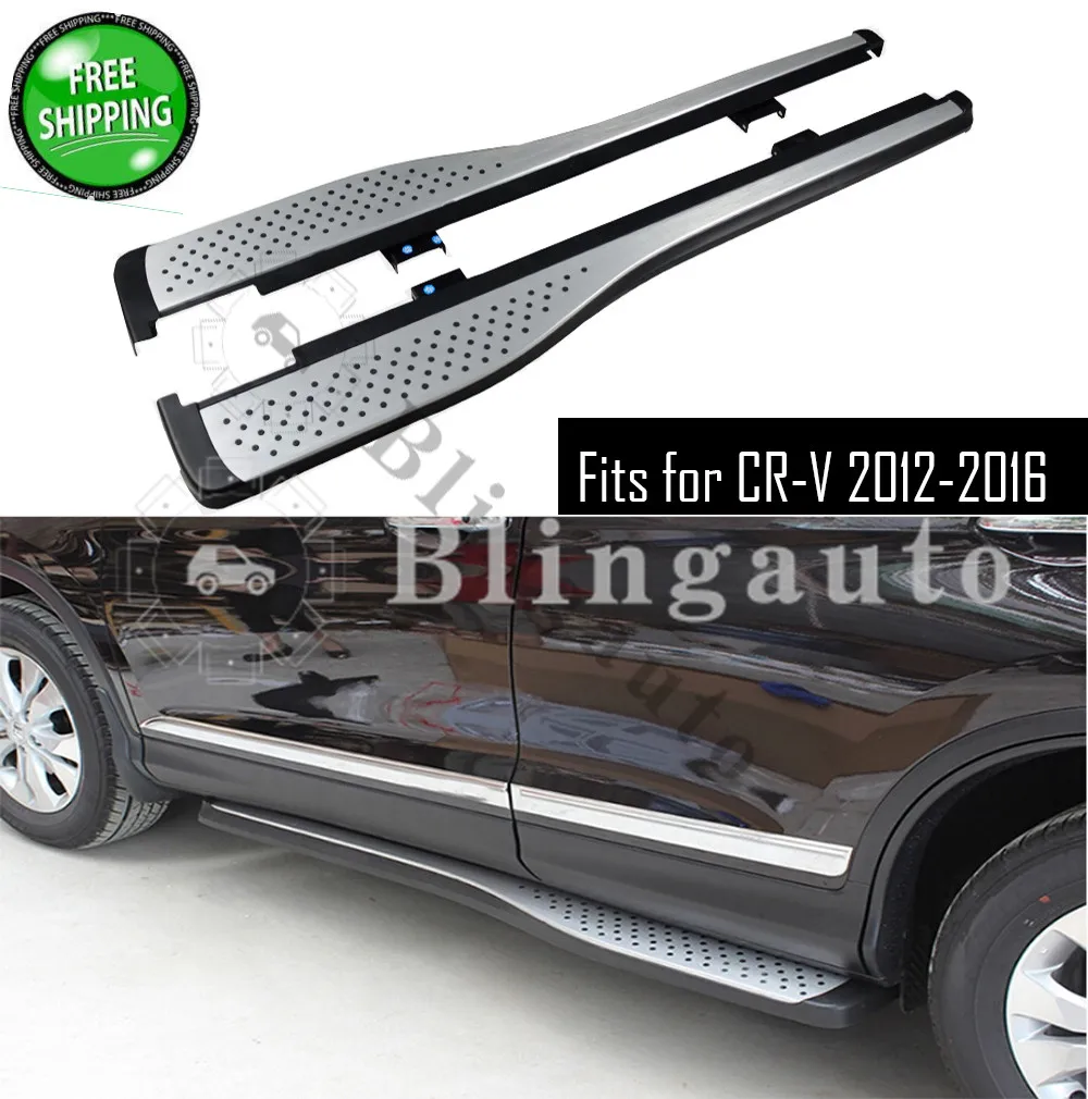 Fits for H ONDA CRV CR-V 2012-2016 2Pcs left right Aluminium running board side steps nerf bar car pedal side stairs