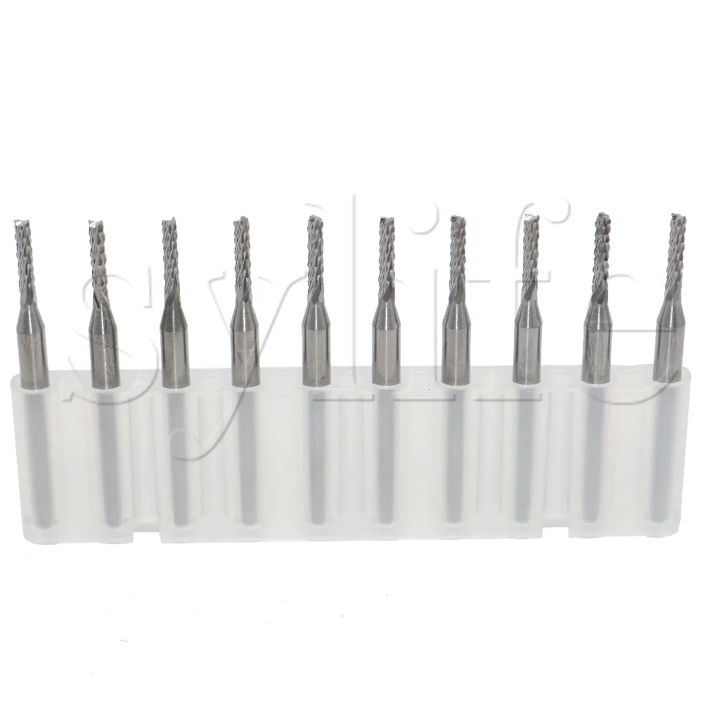 10X3.175Mm Carbide Cấp Cối Xay Khắc Bit Khuôn Cắt 1.8Mm Edge PCB CNC