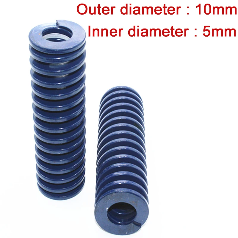 

1Pcs Blue Mould Die Compression Spring Light Load Stamping Springs Outer Dia 10mm Inner Dia 5mm Length 15mm - 100mm For Hardware