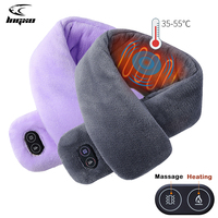 2021 USB Heated Scarf Women And Men Smart Heating Solid Color Vibration Massage Scarf Waterproof Winter Heating Scarf Female