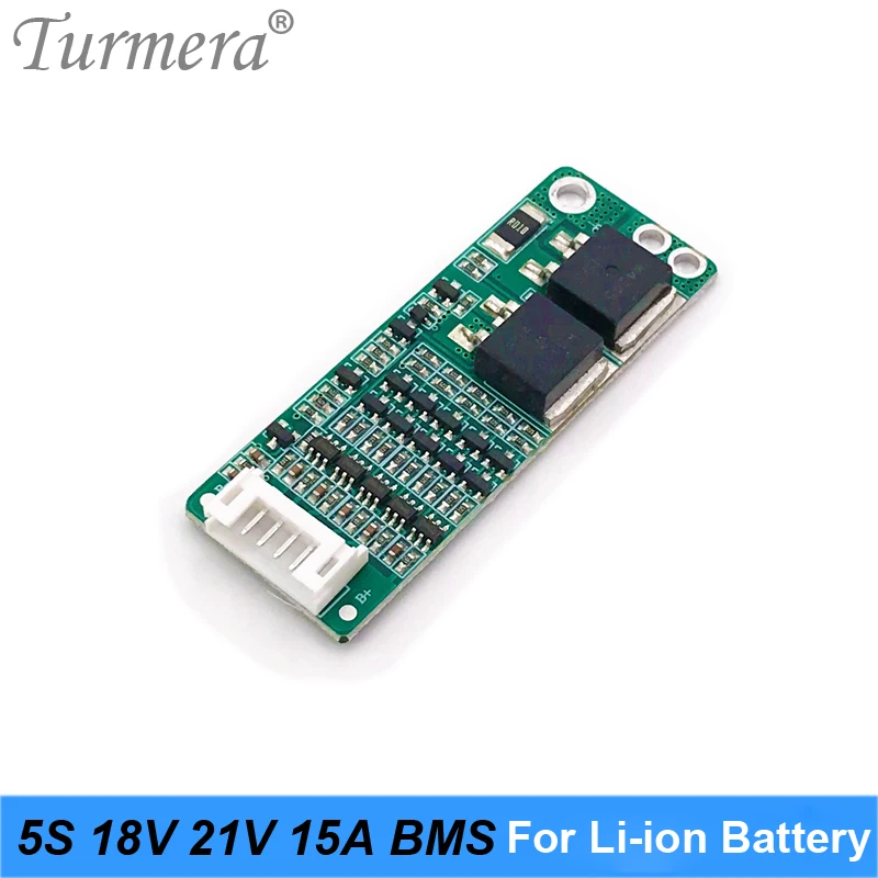 5S 18V 21V 15A BMS Lithium Battery Board with Balancing for 21V 18V Screwdriver Shurika and Vacuum Cleaner Battery Pack Turmera