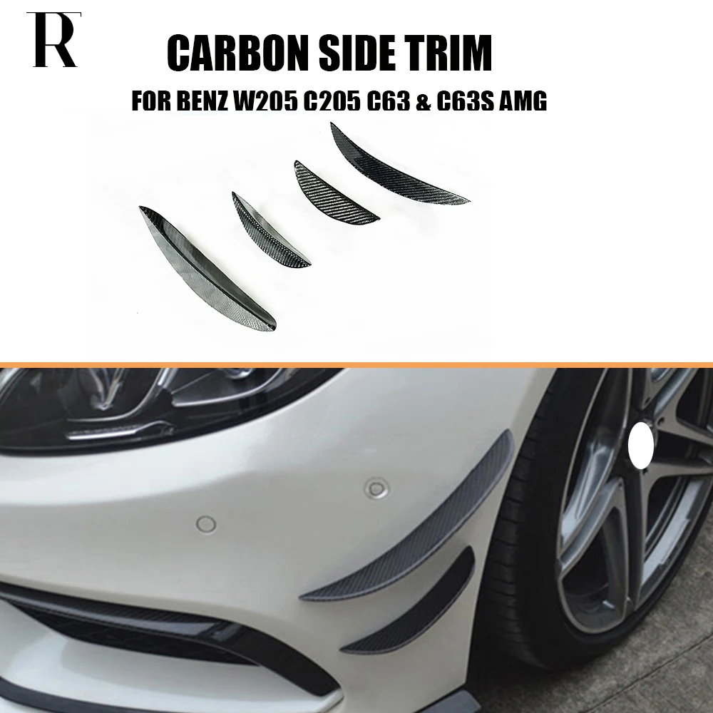 

Carbon Fiber Front Bumper Side Fender Trim For Benz W205 C205 C63 C63s Amg Sedan & Coupe & Convertible