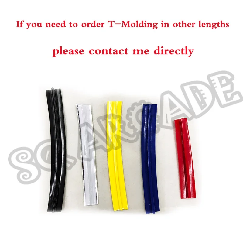 19mm Width red,  Blue, Green, Black, White, Chrome T-Molding T Moulding For Arcade MAME Game Cabinets