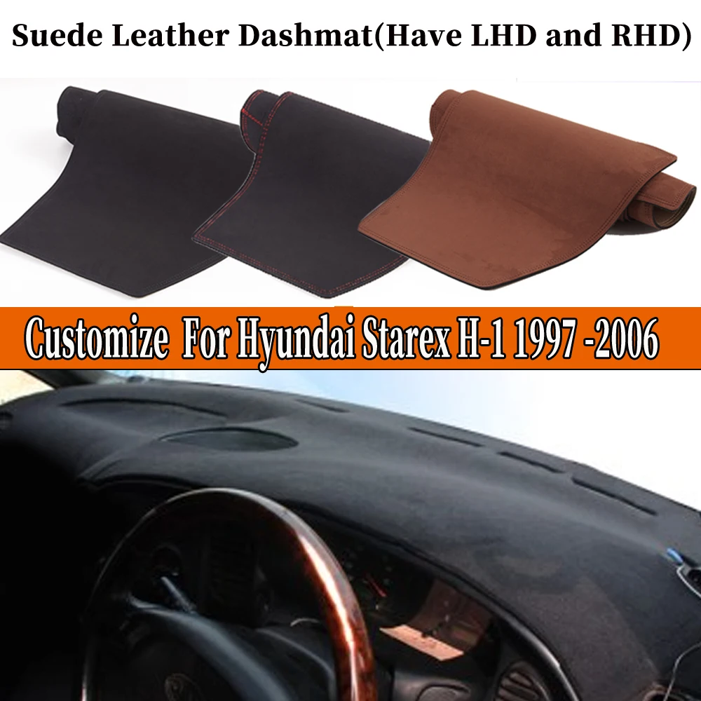 Accessories Car-styling Suede Leather Dashmat Dashboard Cover Dash Mats For Hyundai Starex H-1 H1 1997 1998-2000 2004 2005 2006