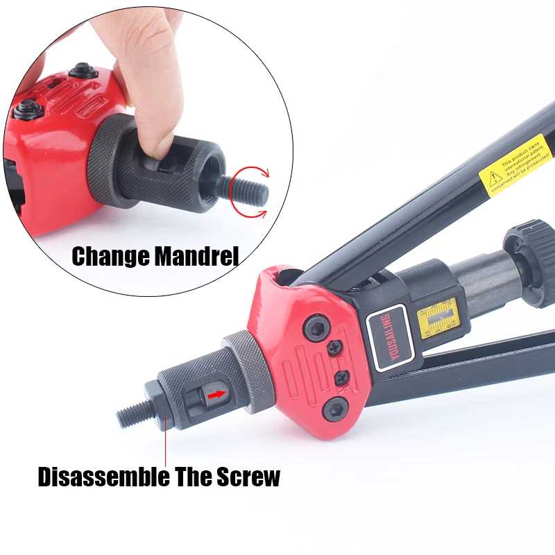 YOUSAILING BT-607 16"  Heavy Duty Manual Riveter Guns Hand Riveting Tool M3/M4/M5/M6/M8/M10/M12