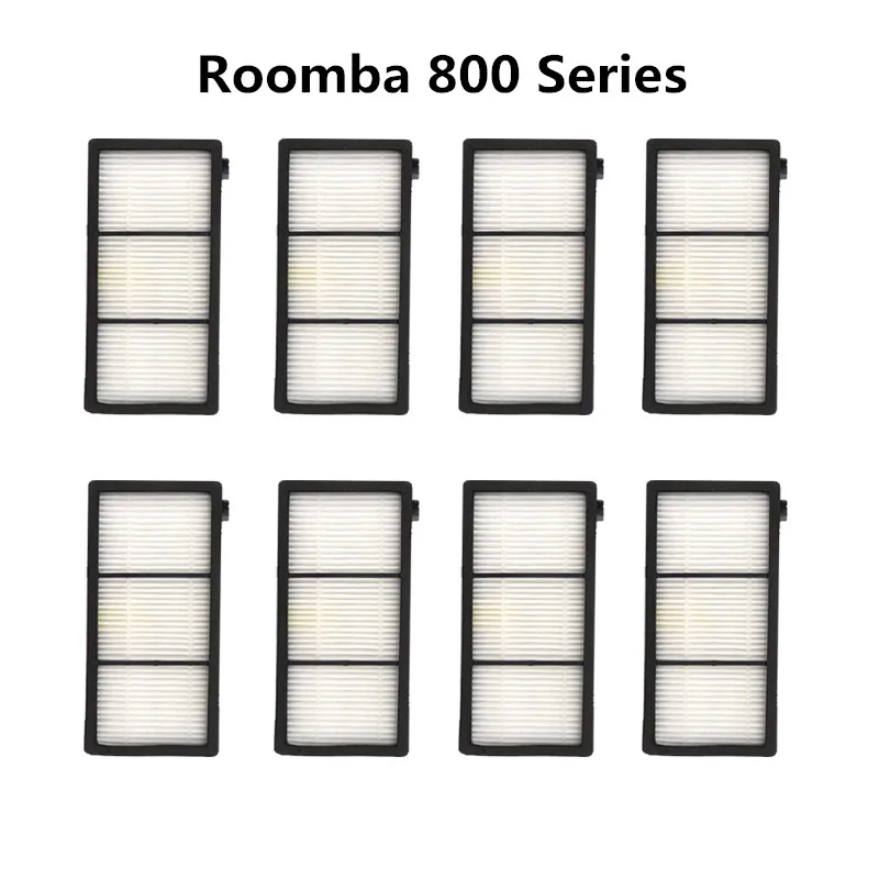 8pcs Washable Accessories Hepa Filter For irobot Roomba 800 Series 820 830 840 850 860 870 890 Robot Vacuum Cleaner Part