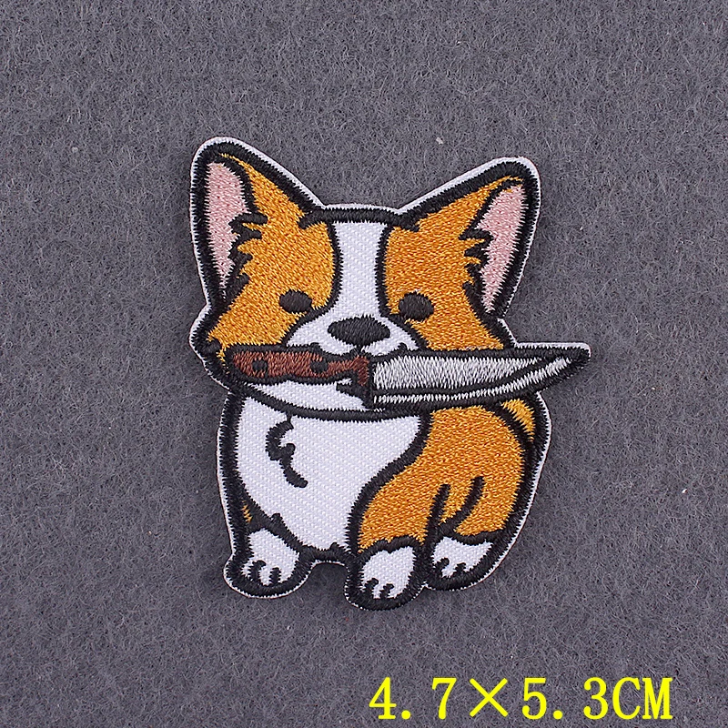 Embroidered Patch Funny Animal Iron on Patches For Clothing Stickers DIY Cute Cartoon Clothing Thermoadhesive Patches On Clothes