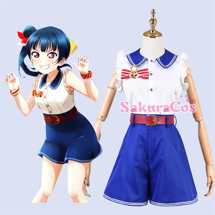 

Anime LoveLive!Sunshine! Aqours Tsushima Yoshiko 6Anniversary SJ Uniform Cosplay Costume Halloween Women Free Shipping New 2020