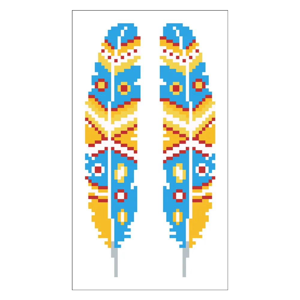 Feathers patterns on both sides  bookmarks cross stitch kit counted 18ct 14ct Plastic Fabric needlework embroidery Craft kit