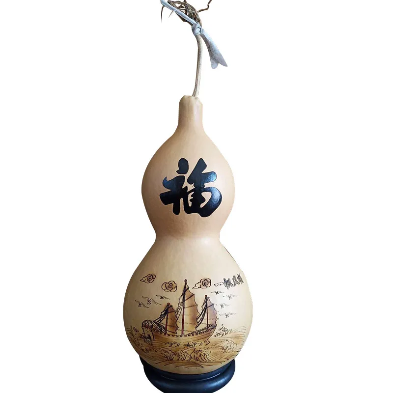 Typical Chinese Traditional Culture Gourds Wo Lou Calabash Home Decor Natural Gourds Hulu Room Decoration Desk Decor Accessories