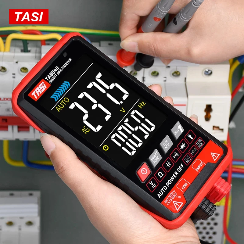 TASI TA804AB Digital Multimeter Professional Auto Tester Multimeter Ultrathin Intelligent OHM NCV Voltage Meter