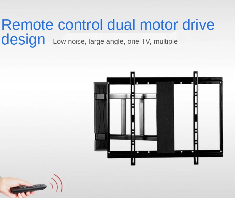 Imagem -02 - Suporte Elétrico Multifuncional para tv 110v240v Telescópico Rotativo para Parede Ultra-fino com Controle Remoto