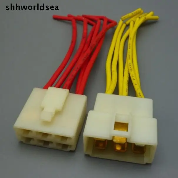 worldgolden 5/30/100set 6.3mm 6P 6 pin Electrical 6.3 Connector Kits Male Female socket plug for Motorcycle Car