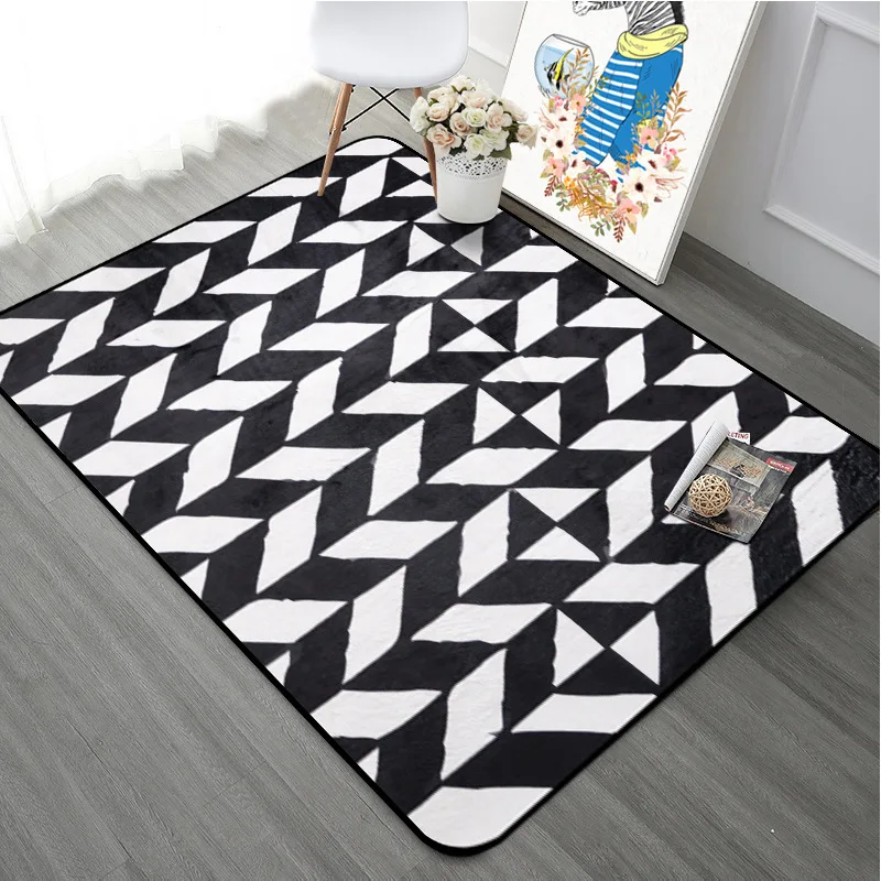 

Simply Geometric Carpet Thicken 15mm Play Mat Large Carpets for Living Room Non-Slip Arrow Area Rugs Floor Mat Door Bath Mats