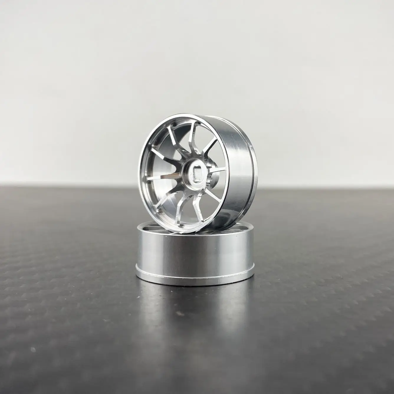2pcs 10 petal Silver Metal Wheel Hub 22MM for RC Car 1/28 DriftArt2 Kyisho Mini-Z AWD Mini-Q HGD1 DRZ BZ GLA WLtoys K989 K696