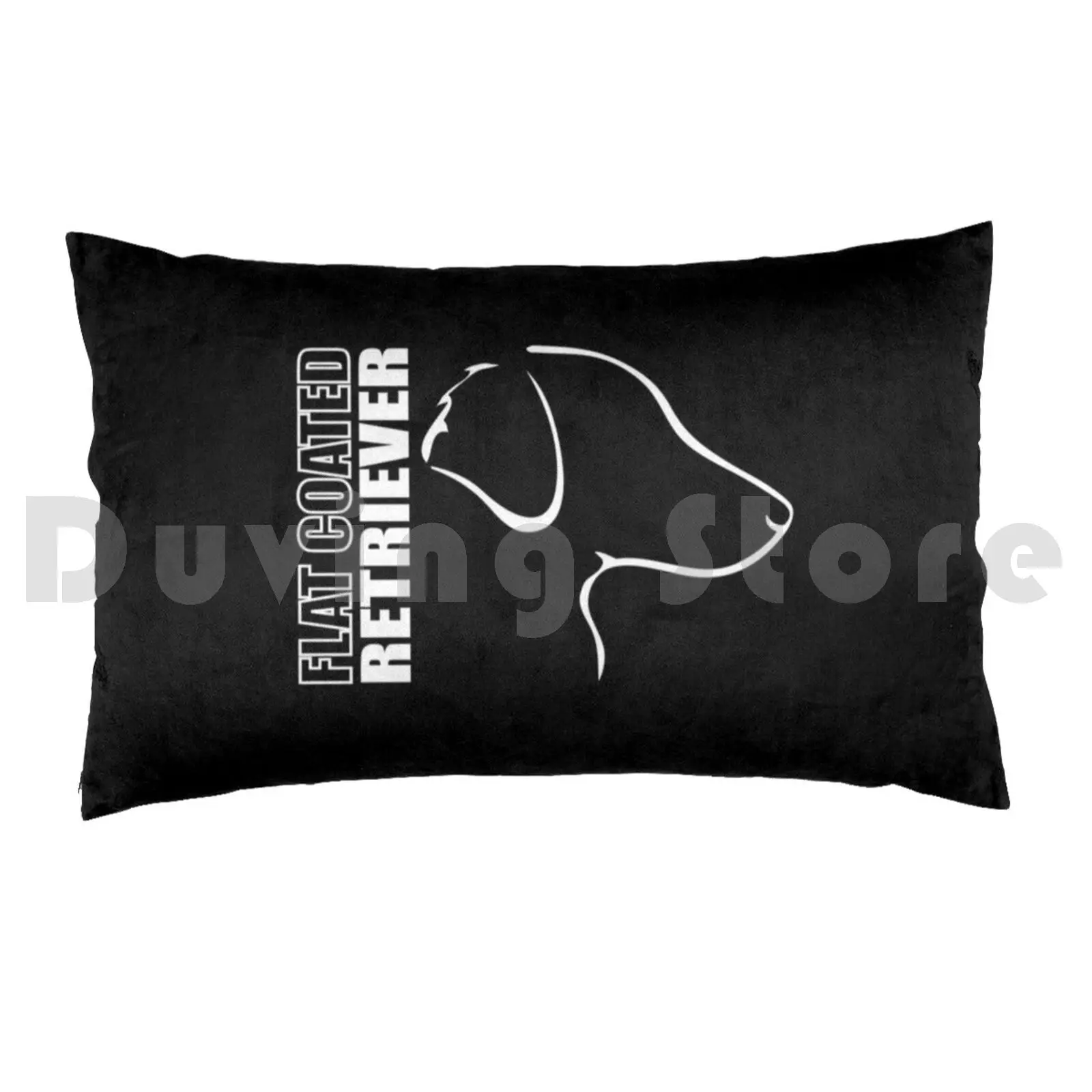 Flat Coated Retriever-OutlinePillow case Flat Coated Retriever Retriever Dogs Dog Breed Dog