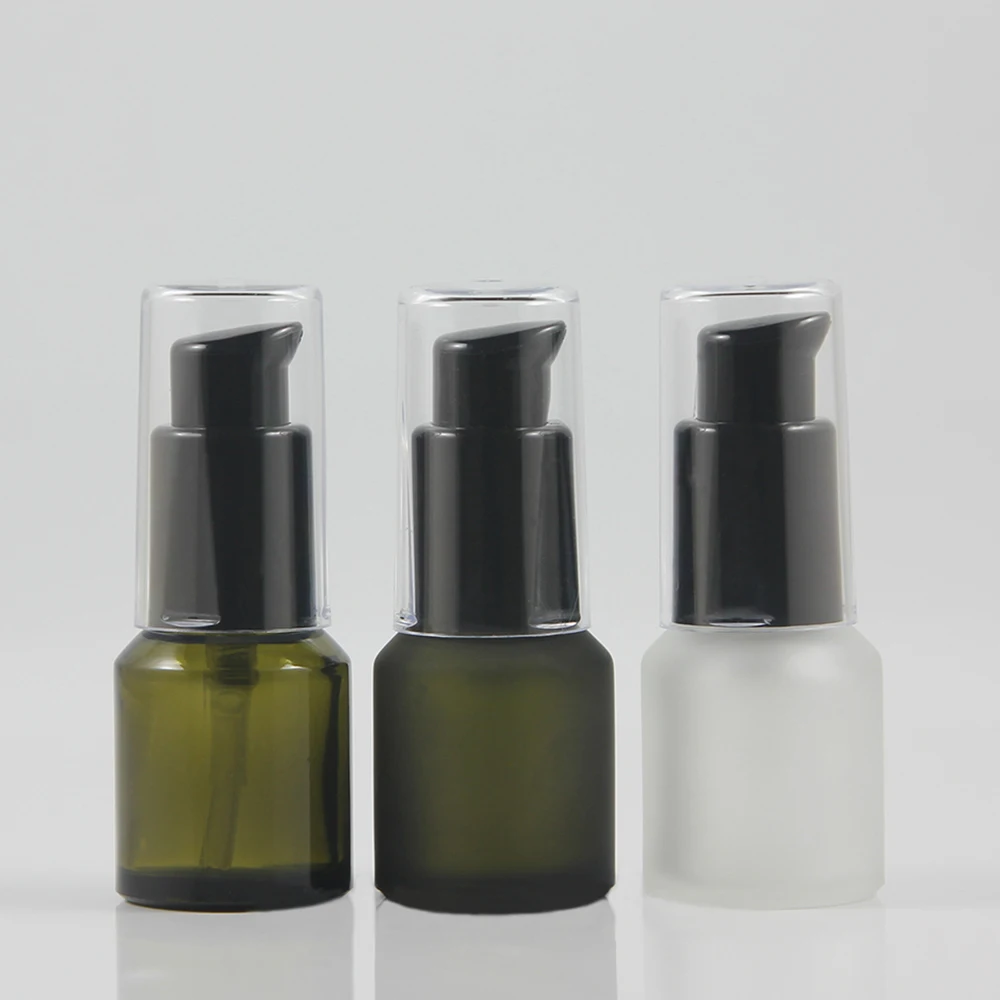 

15ml Empty Clear Frosted/Green Frosted/Green Glass Lotion Bottle