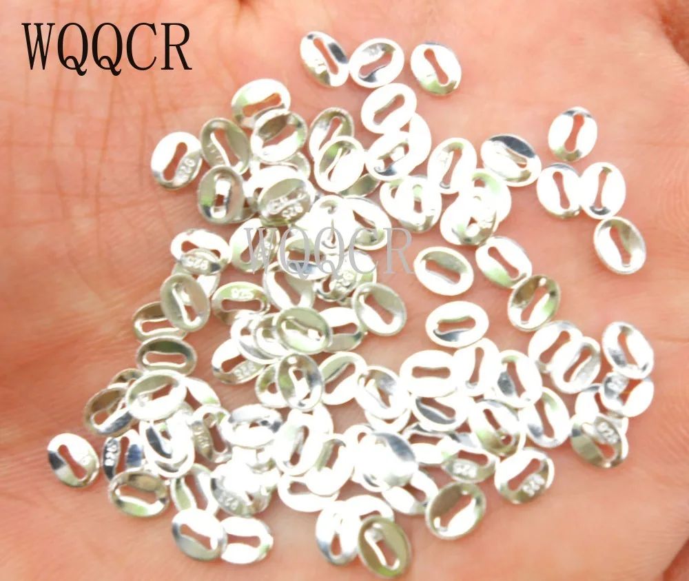 100PCS A Lot 925 Sterling Silver colorFindings Italy Italian Silver colorS925 Oval Hallmark 925 Tag